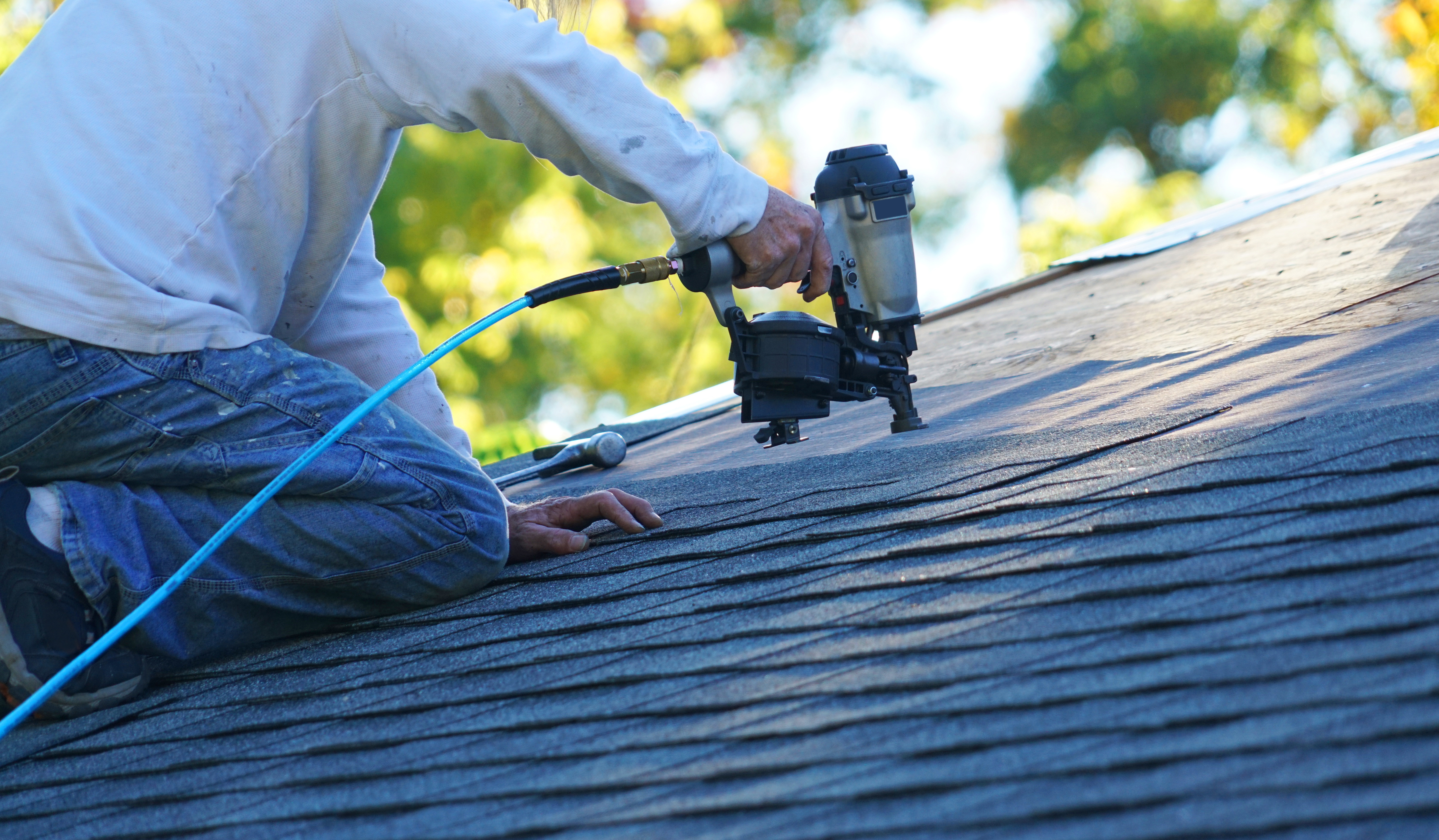 Roof with missing shingles